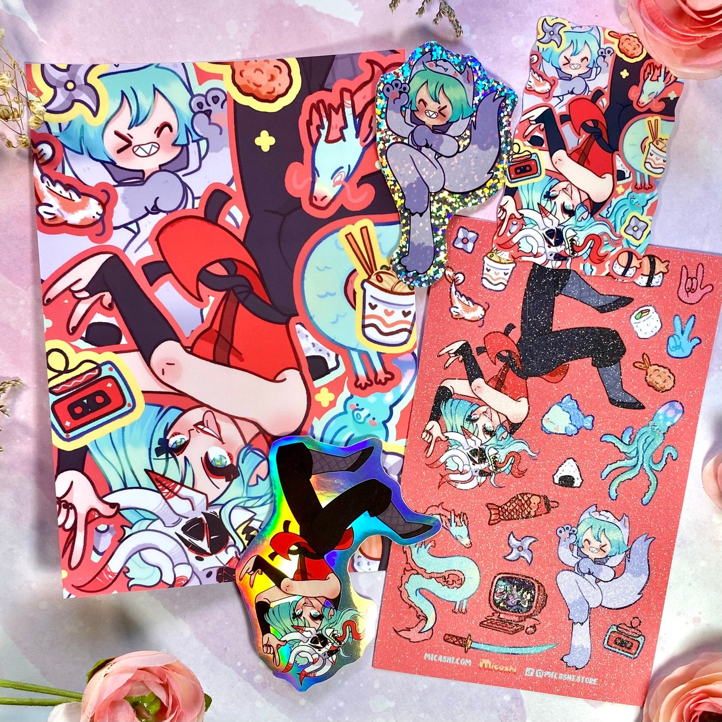 Ninja girl Susi Art Print ! 🐉