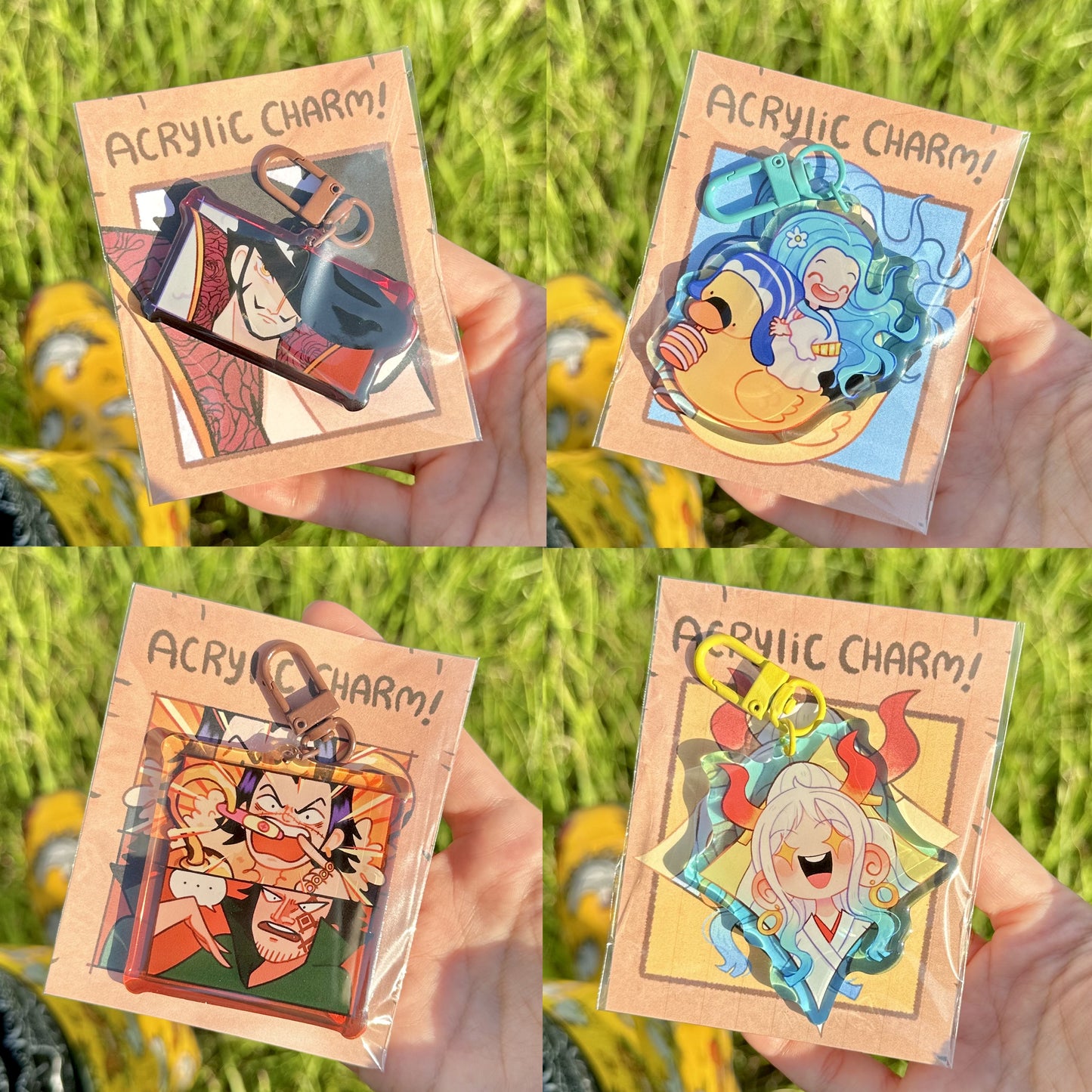 Vol.2 Pirates keychains epoxy acrylic double sided! :D