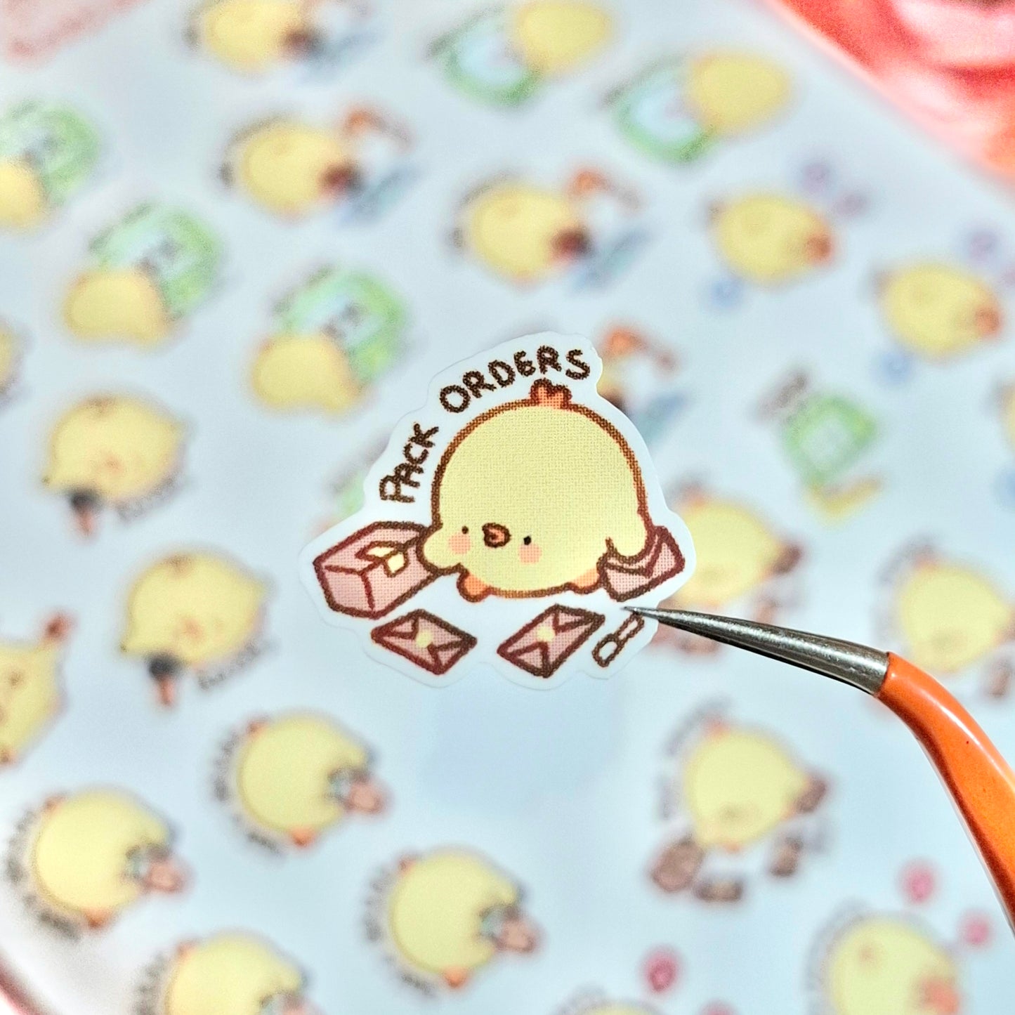 Small Business Pipa ✂️ Planner Sticker Sheet - cute kawaii duck, chick, bird stickers
