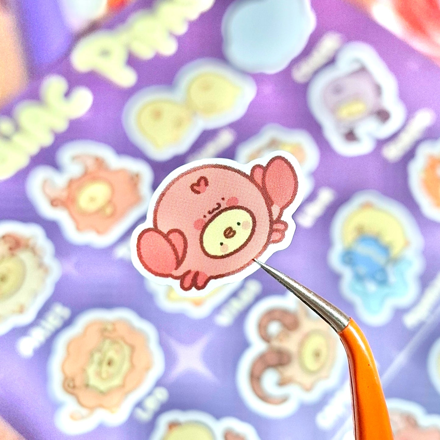 Zodiac Pipa ♎ Planner Sticker Sheet - cute kawaii duck, chick, bird stickers