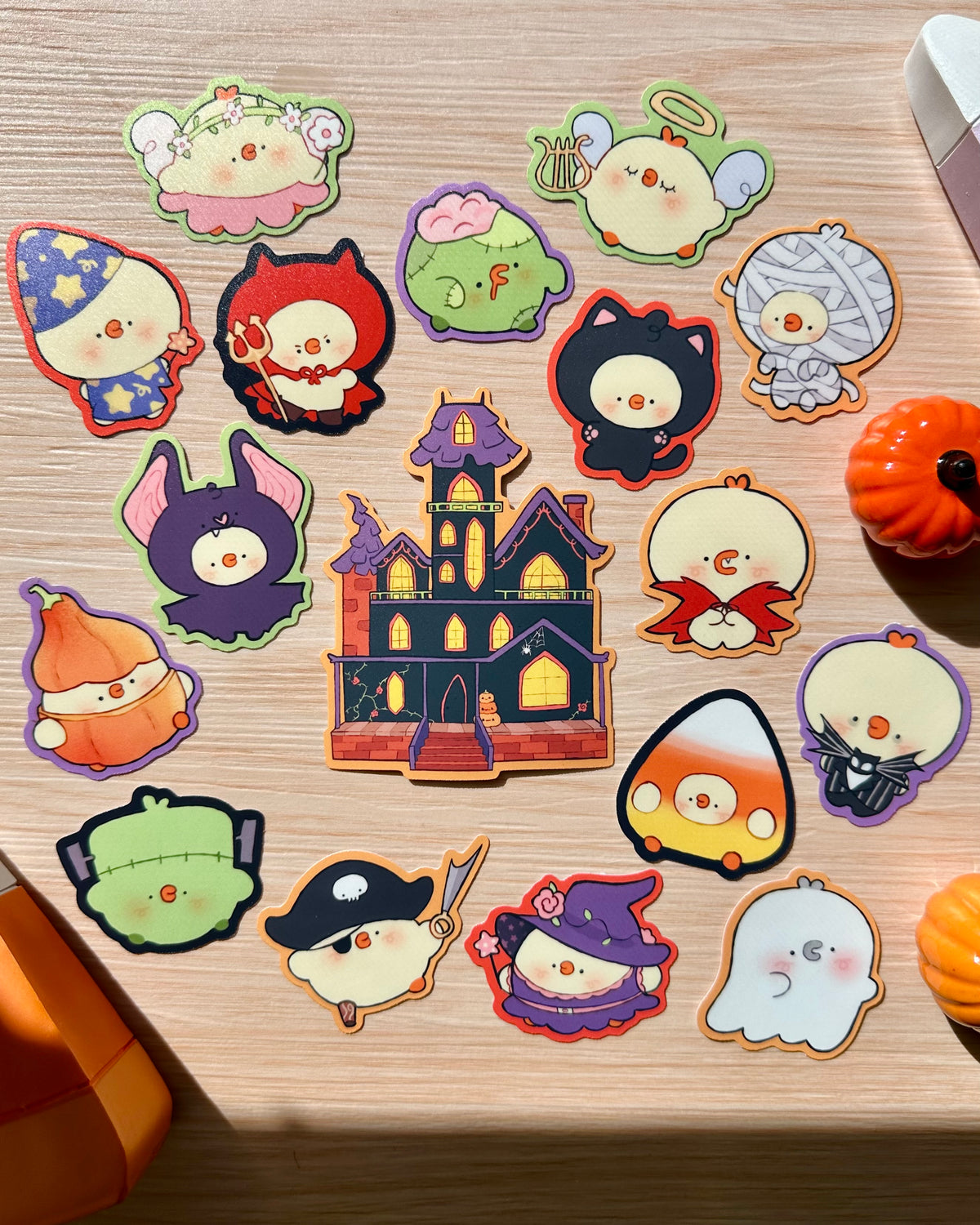 Spooky Pipas in costumes! 🎃Vinyl Sticker Sheet and Set!