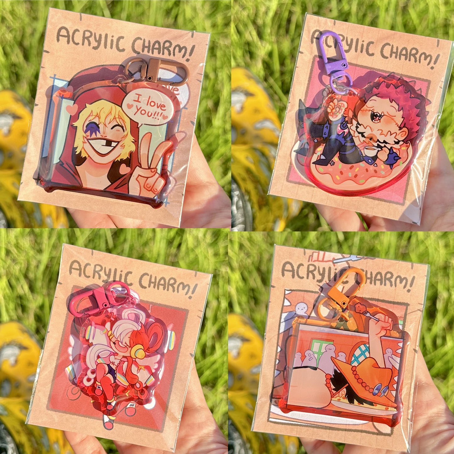 Vol.2 Pirates keychains epoxy acrylic double sided! :D