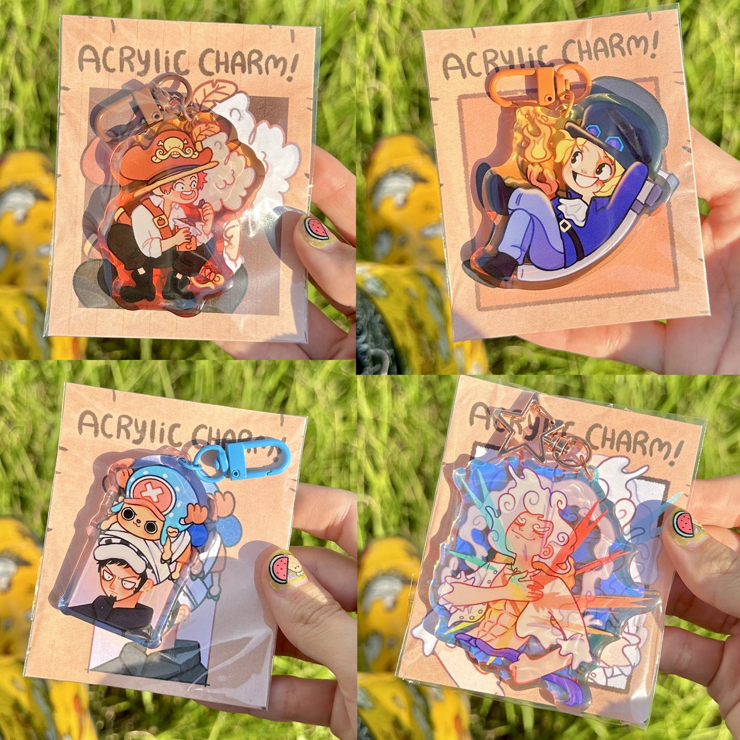 Vol.2 Pirates keychains epoxy acrylic double sided! :D