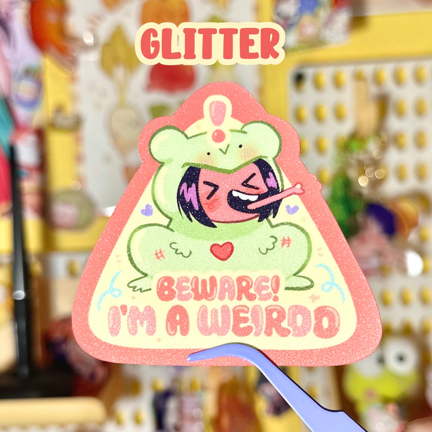 Beware I'm a Weirdo vinyl Sticker