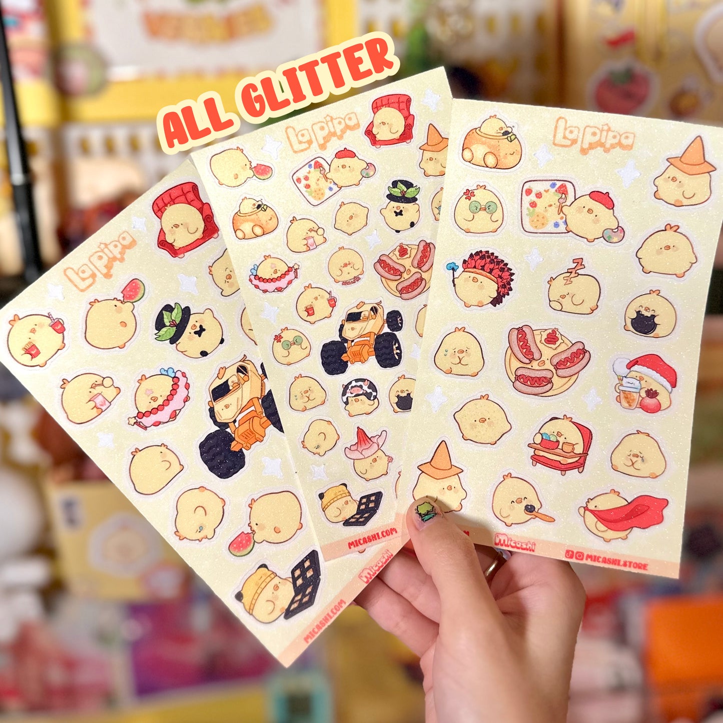 La Pipa Cute Vinyl Sticker Sheets! - kawaii duck, chick, bird stickers
