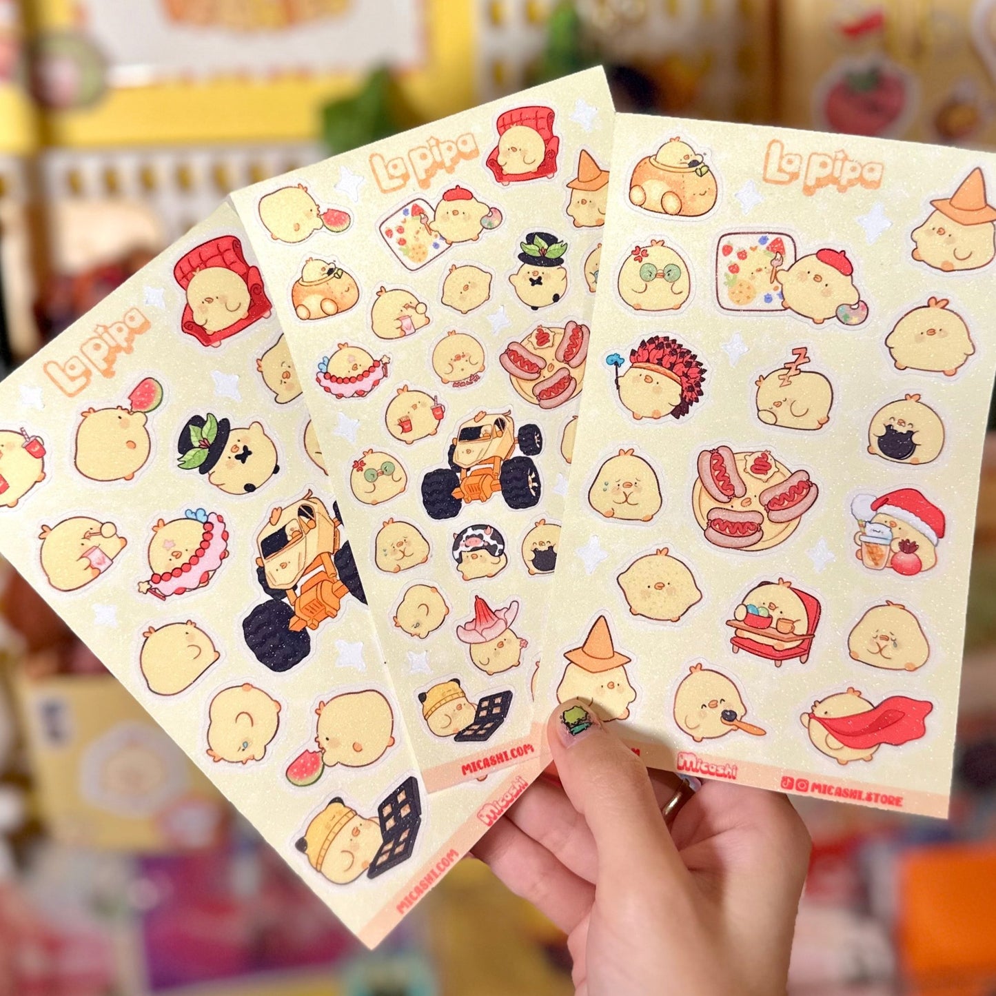La Pipa Cute Vinyl Sticker Sheets! - kawaii duck, chick, bird stickers