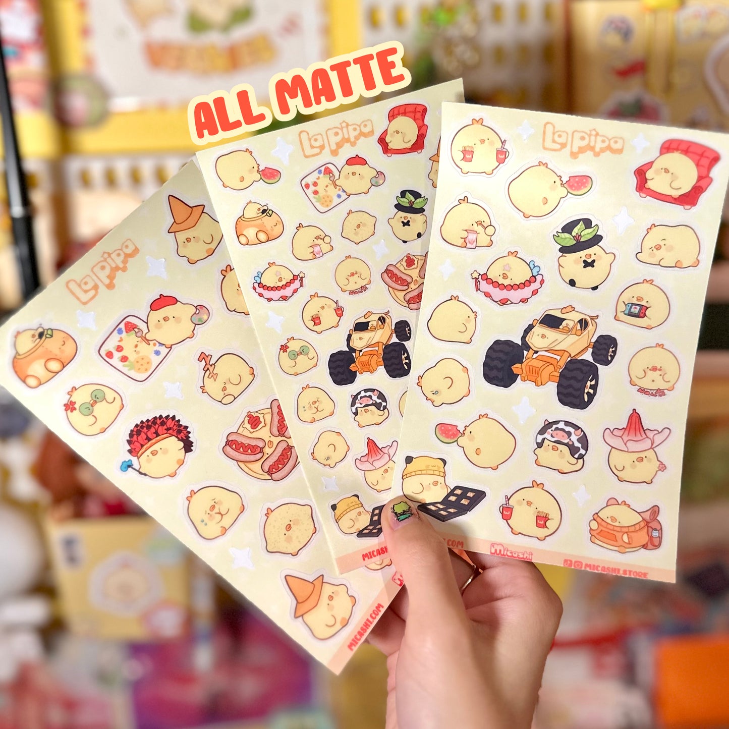 La Pipa Cute Vinyl Sticker Sheets! - kawaii duck, chick, bird stickers