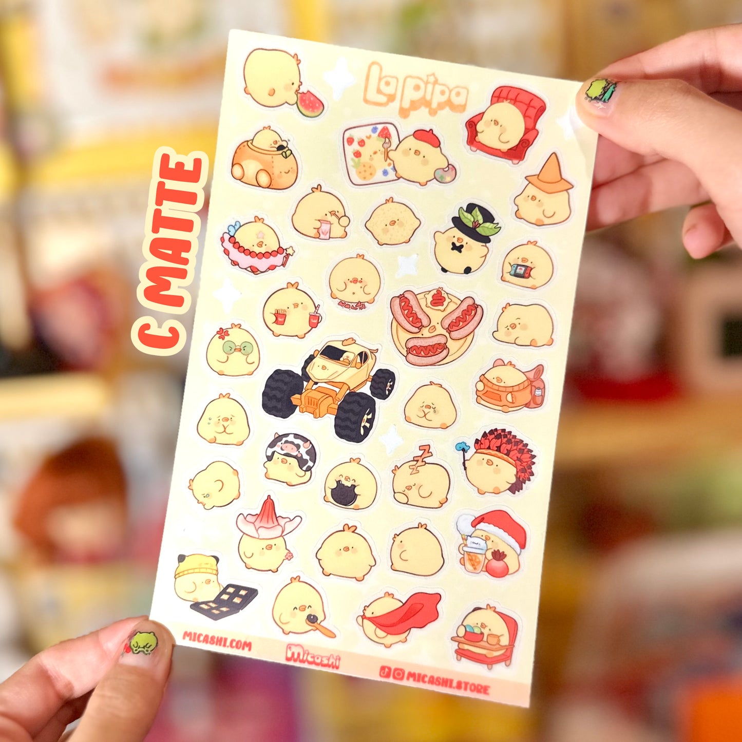 La Pipa Cute Vinyl Sticker Sheets! - kawaii duck, chick, bird stickers