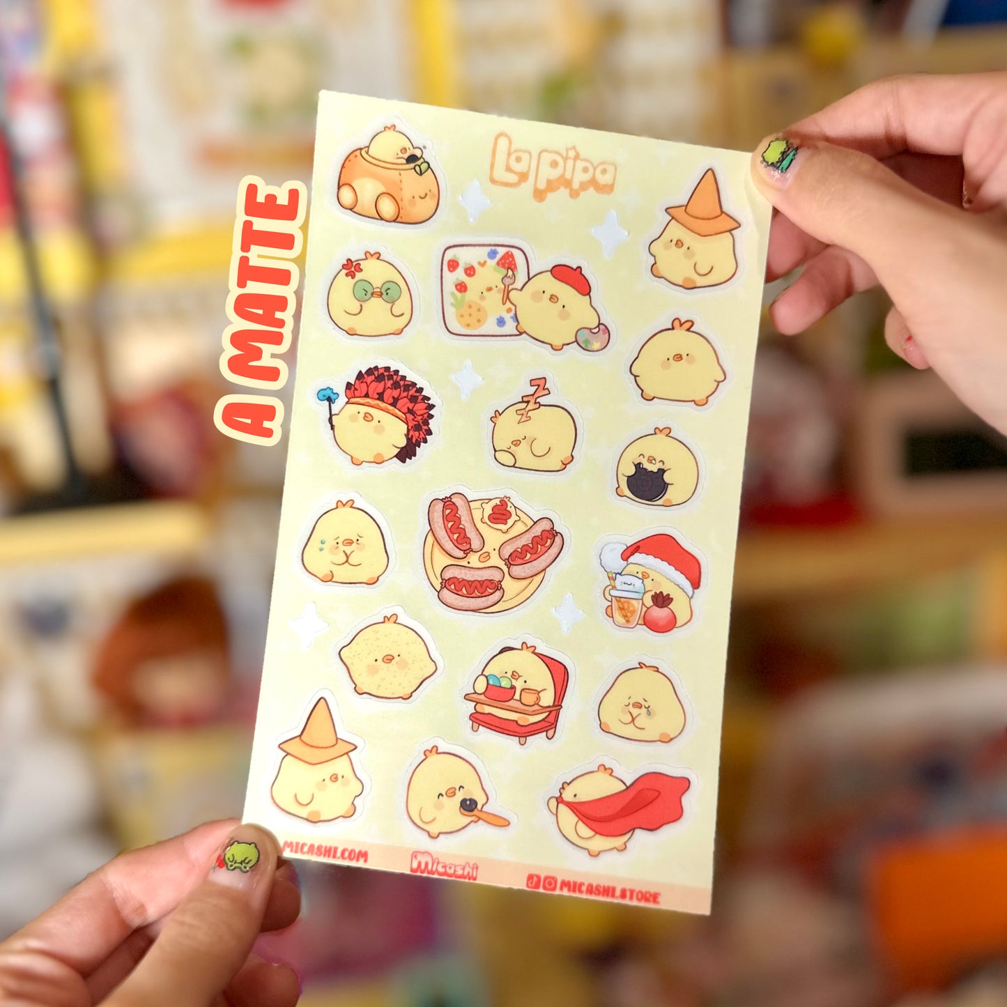 La Pipa Cute Vinyl Sticker Sheets! - kawaii duck, chick, bird stickers