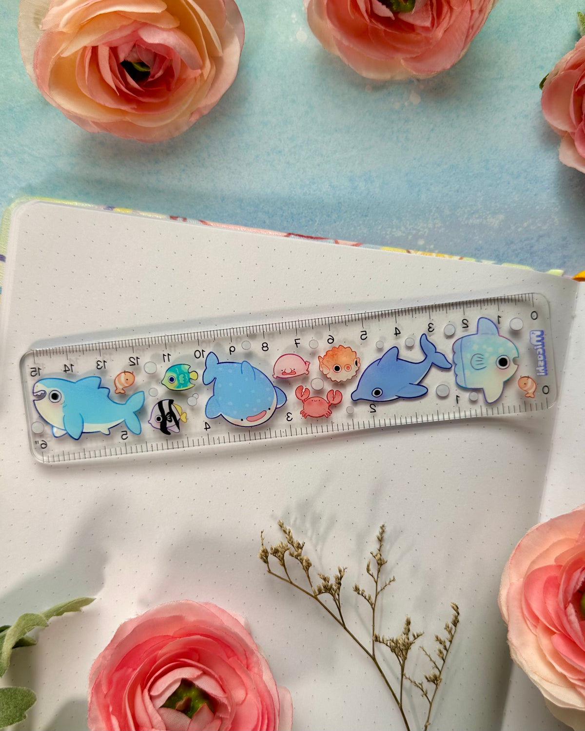 Ocean Ruler 6 inches / 15 cm | Cute Stationery