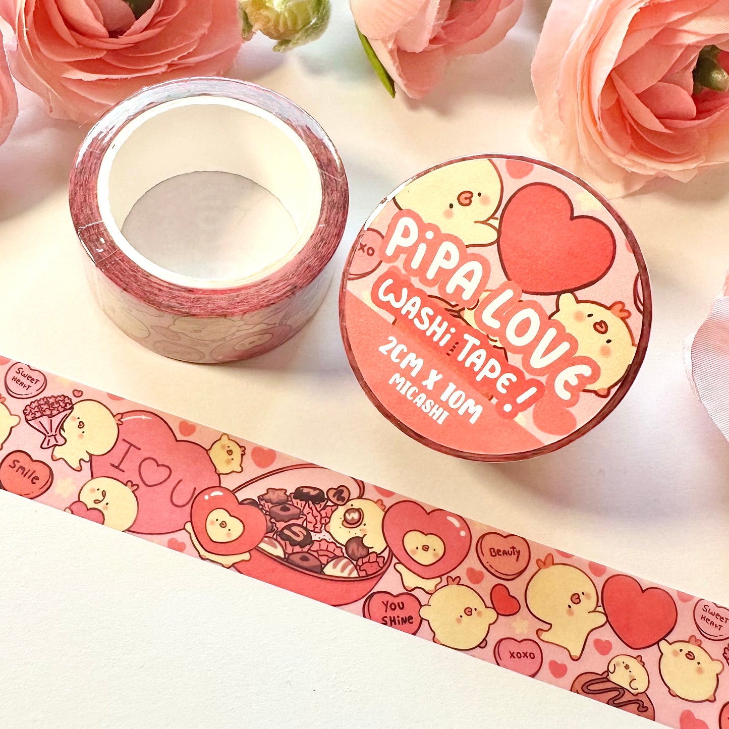 Lovely Valentine's Cupids and Pipa 💗 Washi Tape