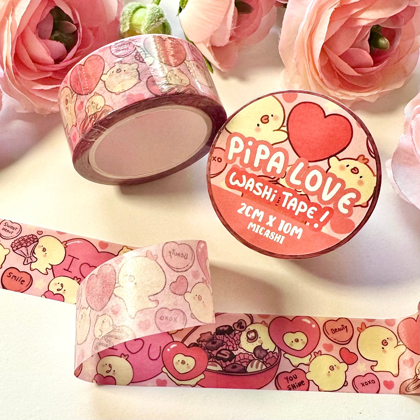 Lovely Valentine's Cupids and Pipa 💗 Washi Tape