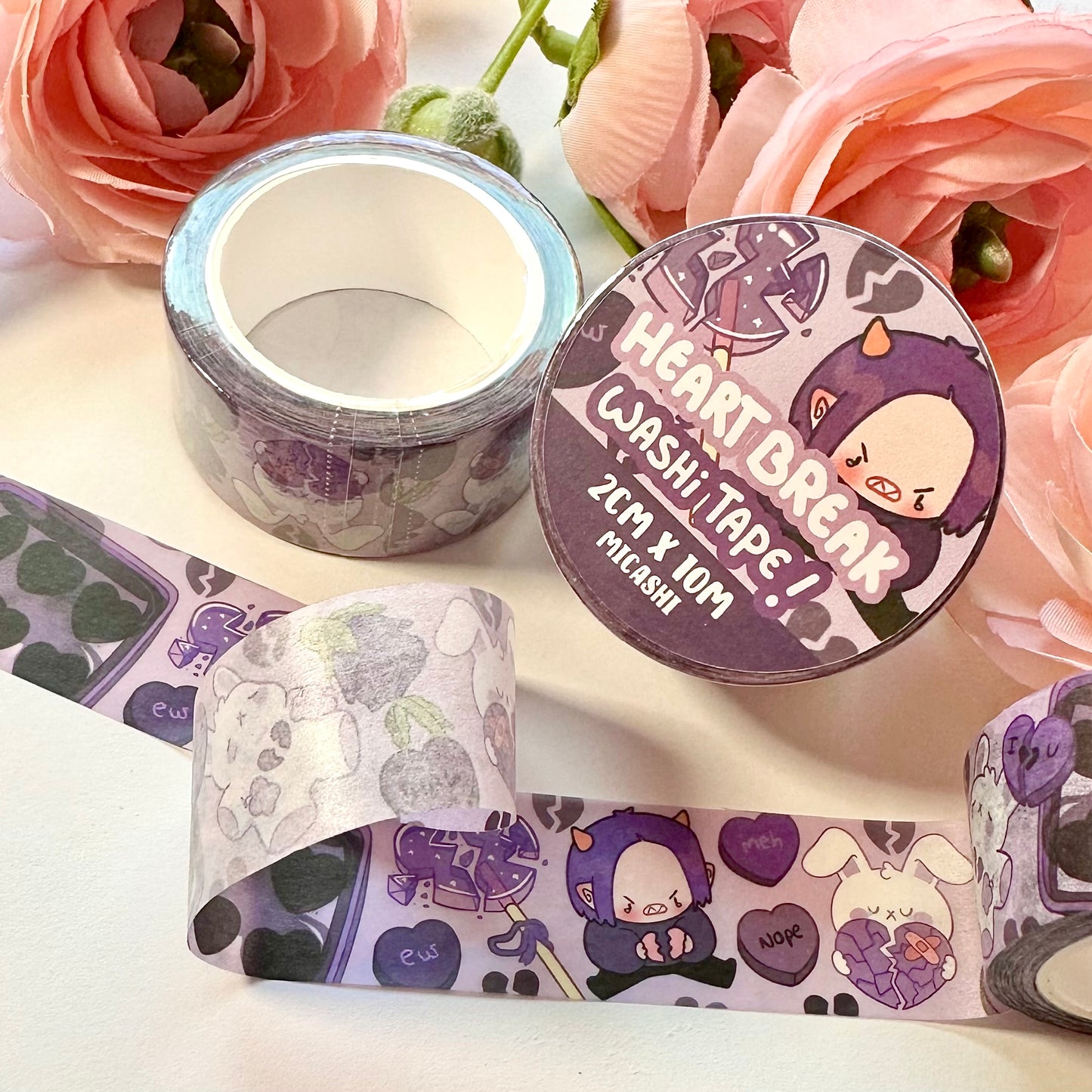 Lovely Valentine's Cupids and Pipa 💗 Washi Tape