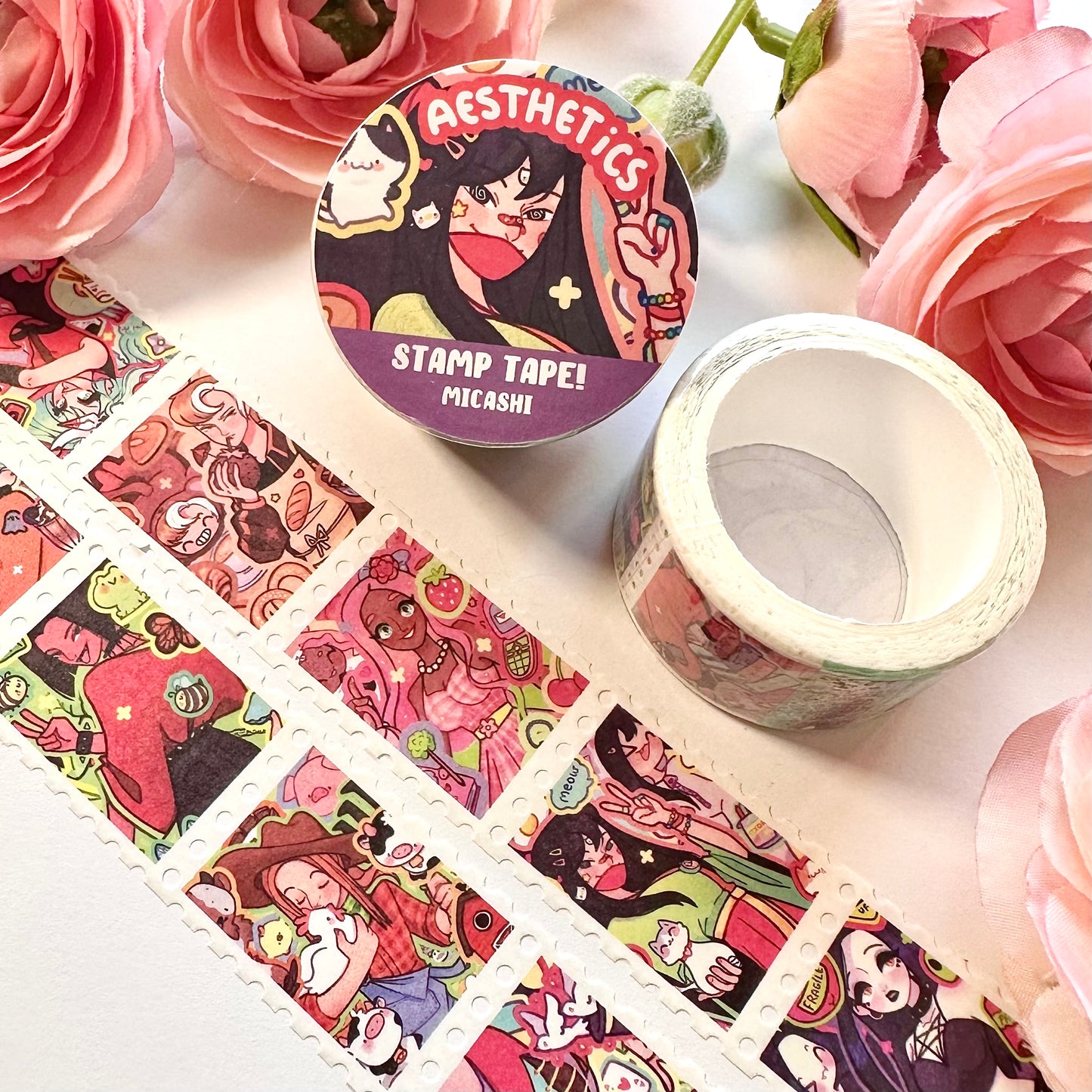 Aesthetics Original Characters Stamps Washi Tape