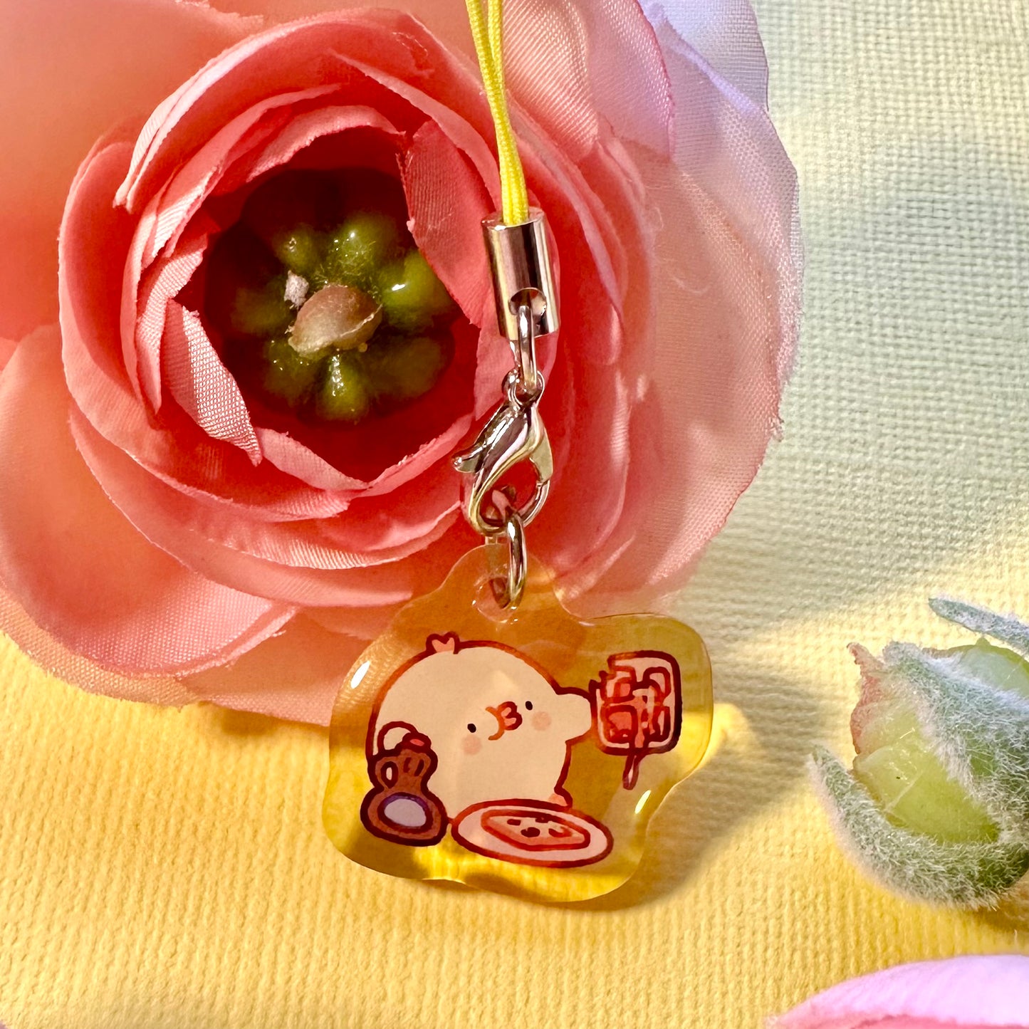 La Pipa Phone Charms ! - Acrylic epoxy Cute chick charms