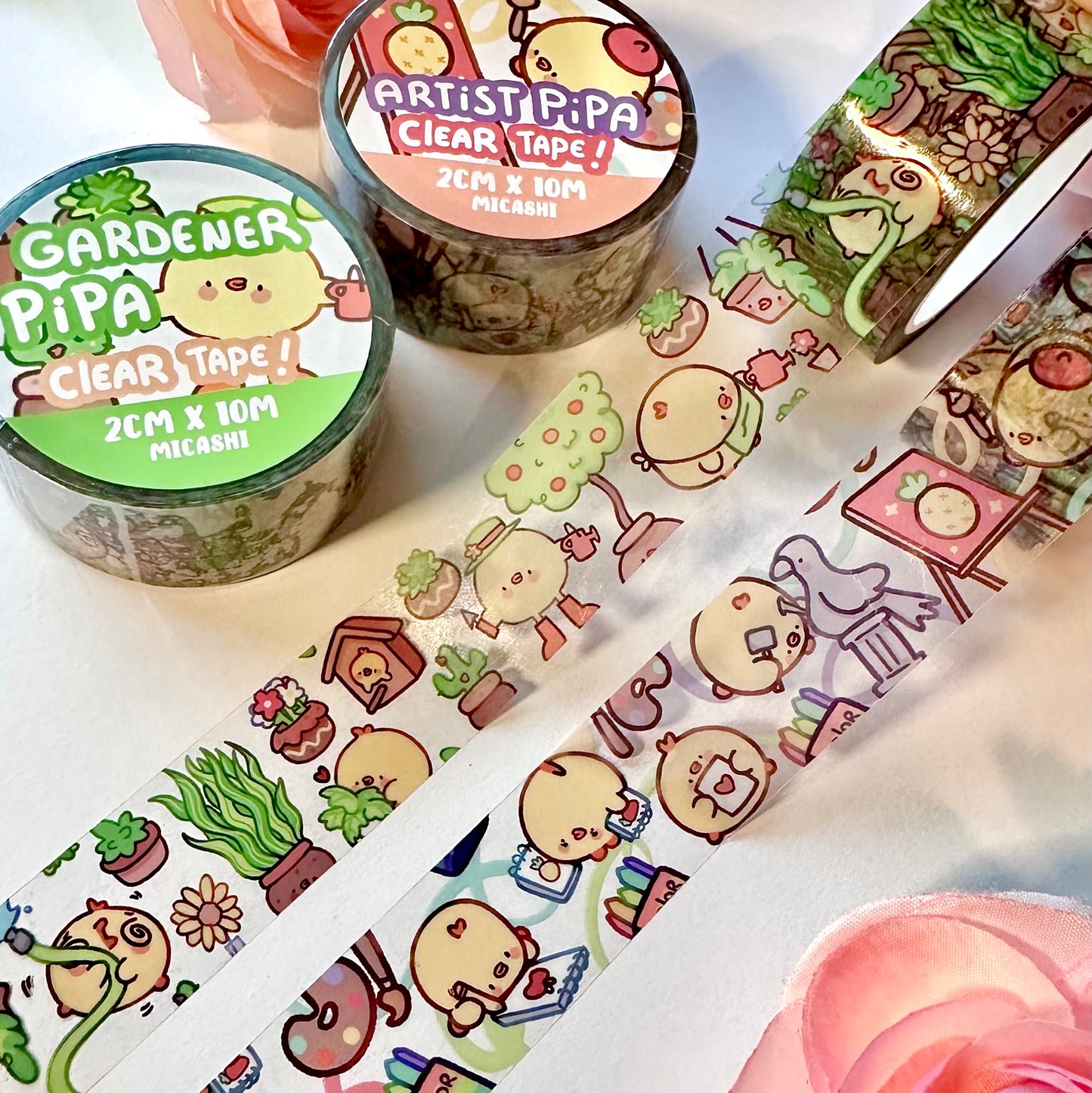 Artist and Gardener Pipas 🎨🌳 Clear Washi Tapes
