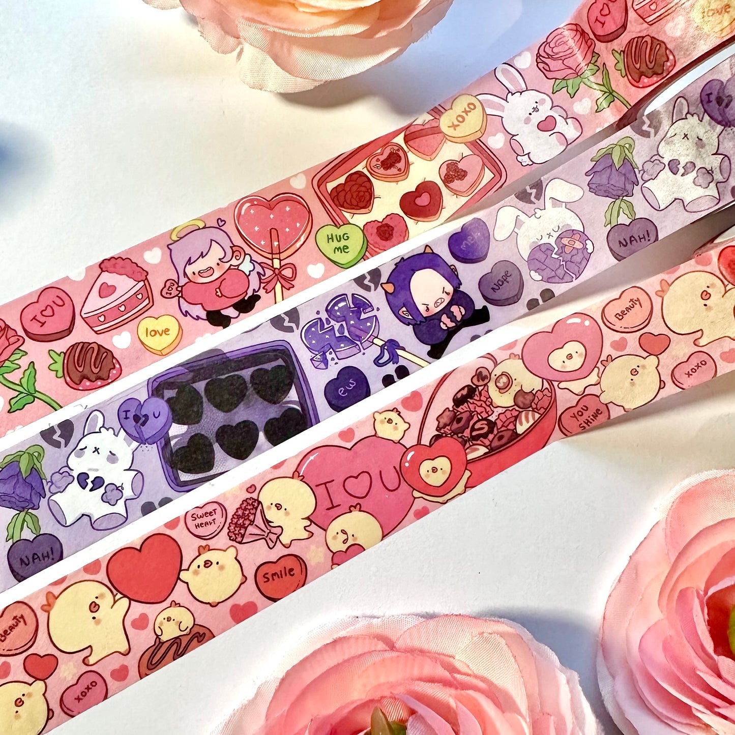 Lovely Valentine's Cupids and Pipa 💗 Washi Tape
