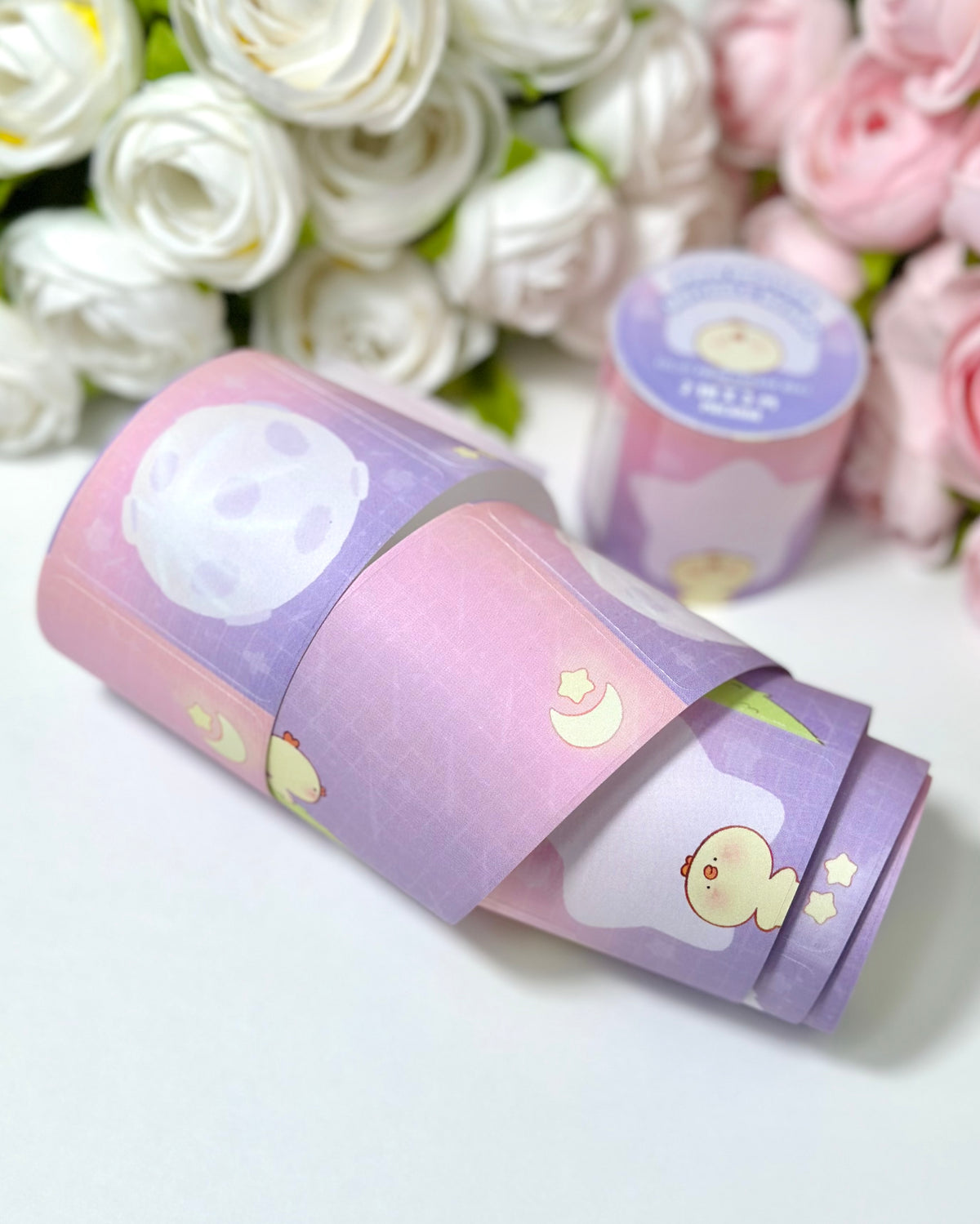 Dreamy Pipa Writable Memo Tape Sticker Roll