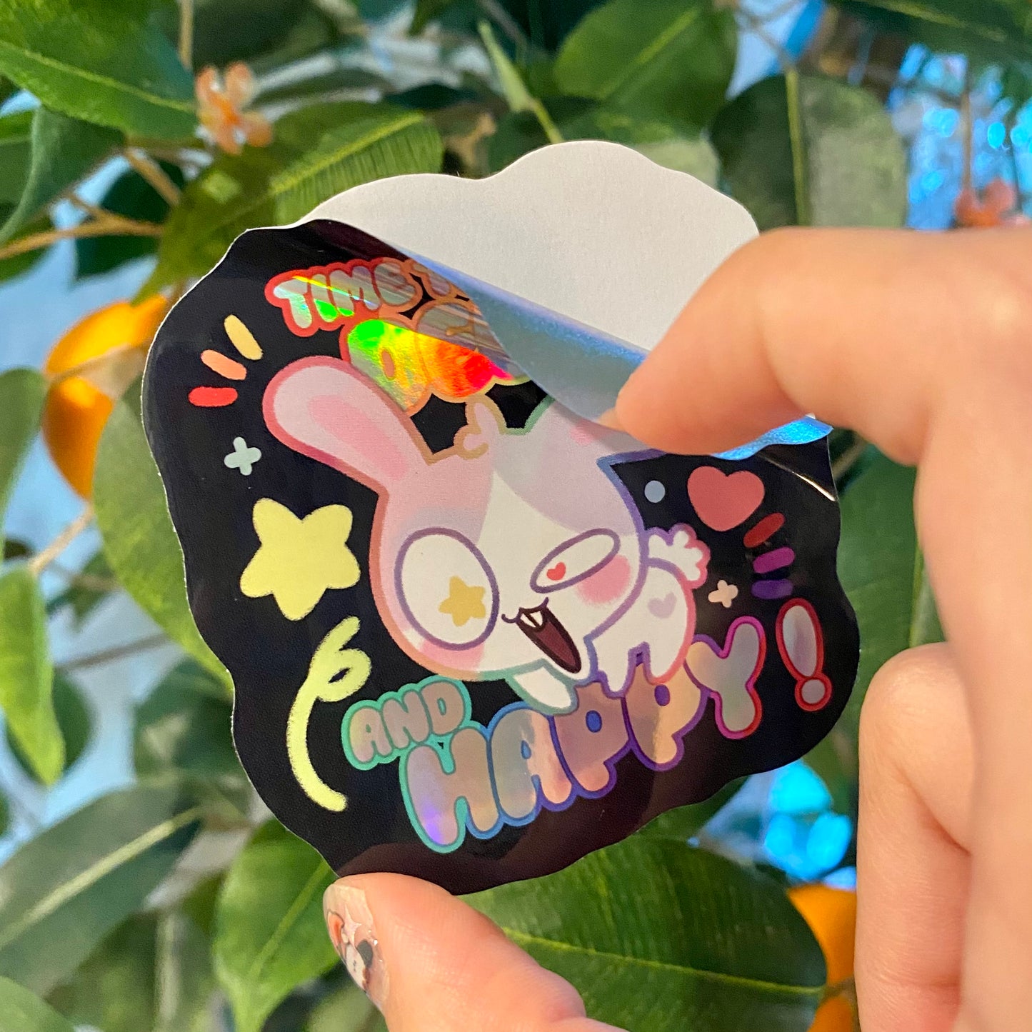 Time to be Delulu and Happy! - Holographic Sticker