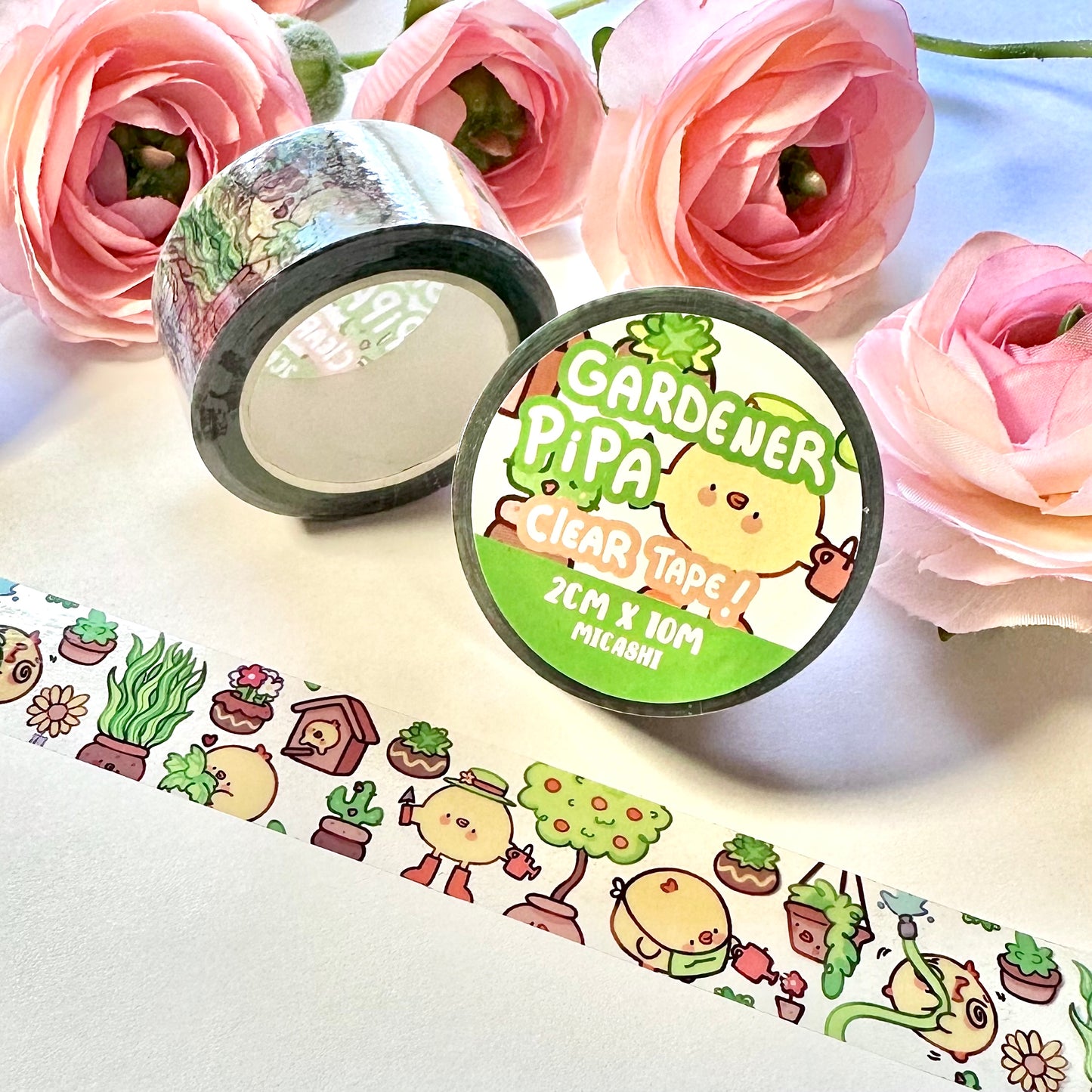 Artist and Gardener Pipas 🎨🌳 Clear Washi Tapes