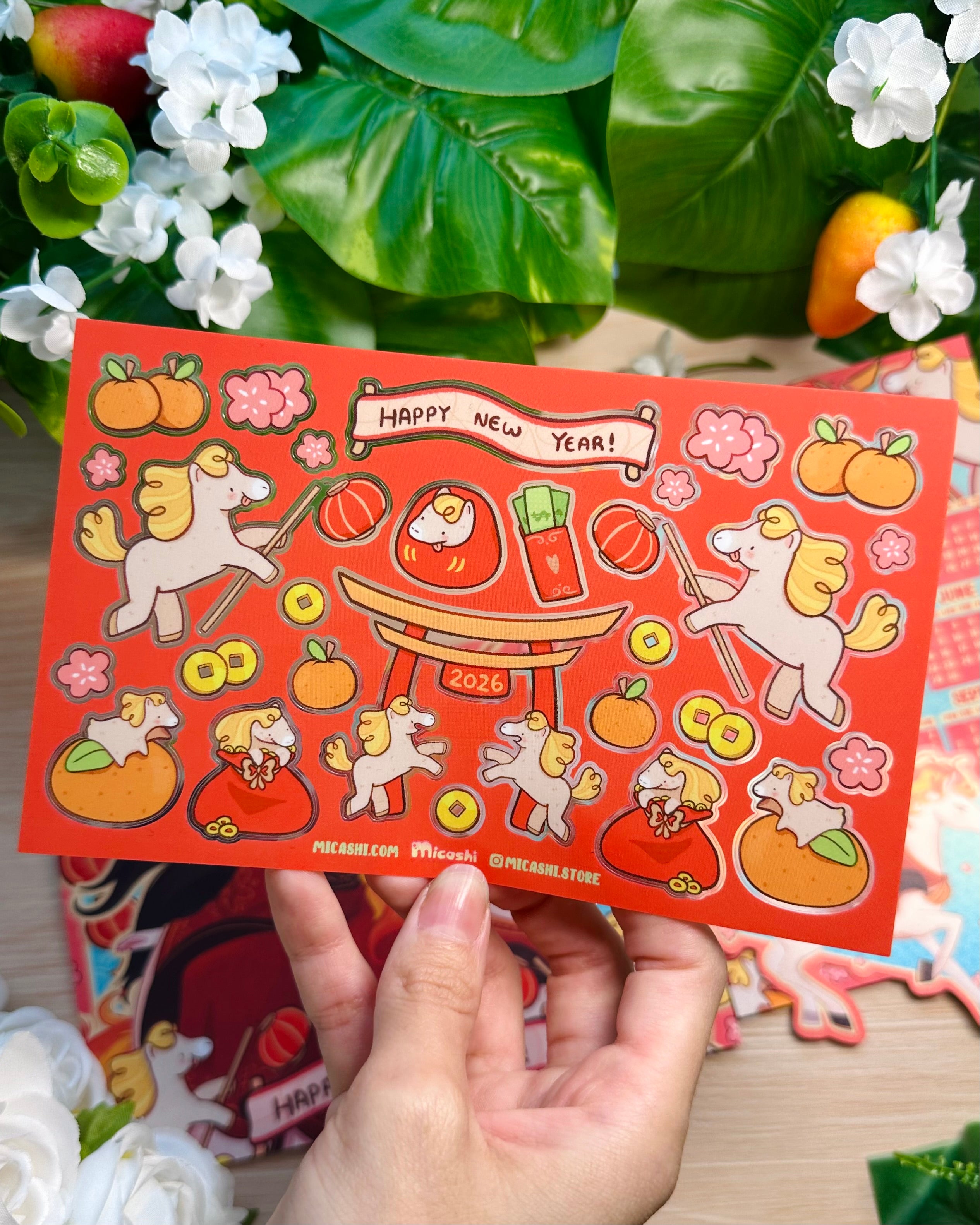 Lunar New Year 2026 Cute Sticker Sheet - Year of the Horse 🐎 – Micashi ...