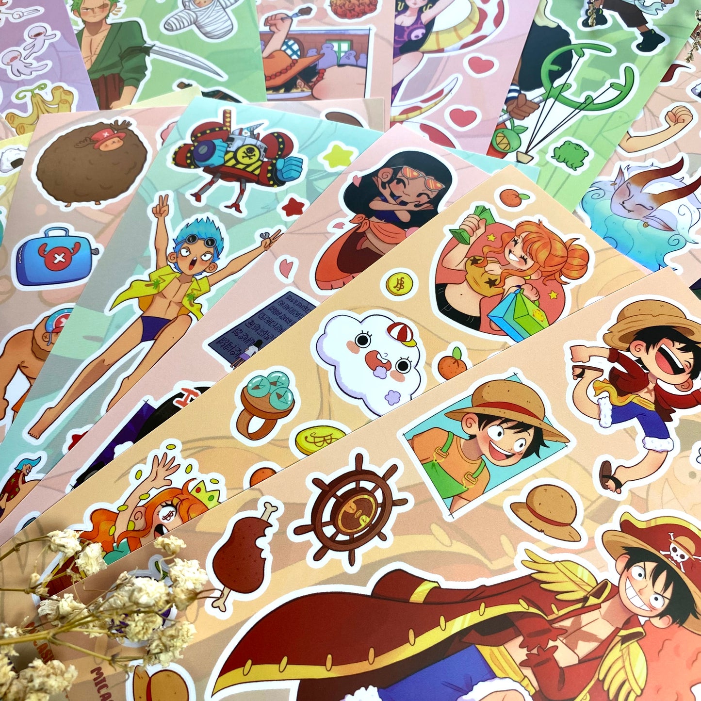 Pirates Cute anime Sticker sheets! :D
