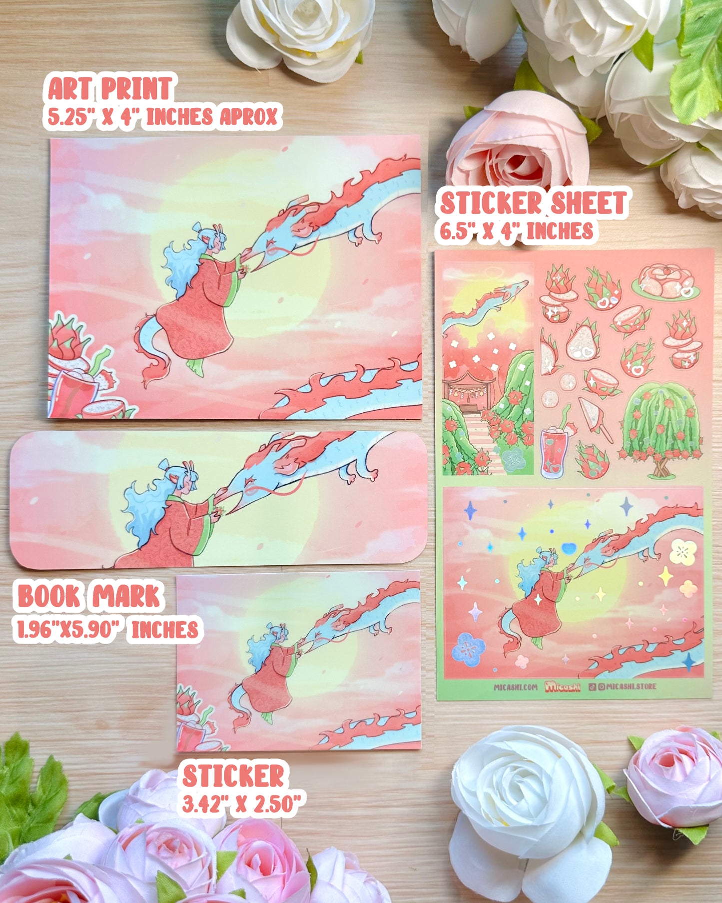 Dragon Fruit Mini Art Print - 5.25" x 4" inches