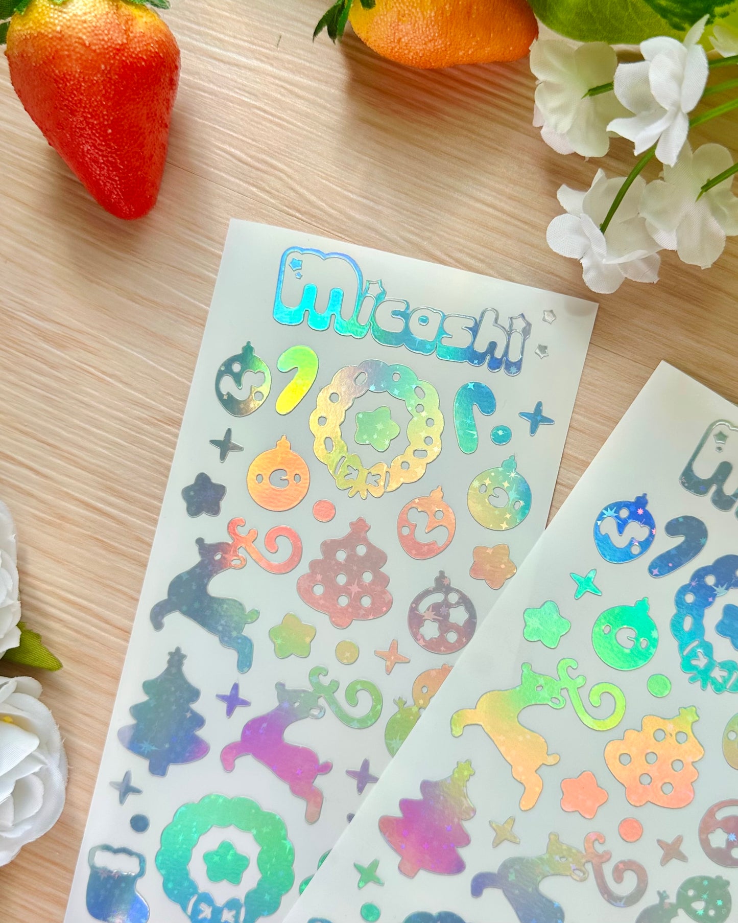 Christmas Holographic Stickers Sheet
