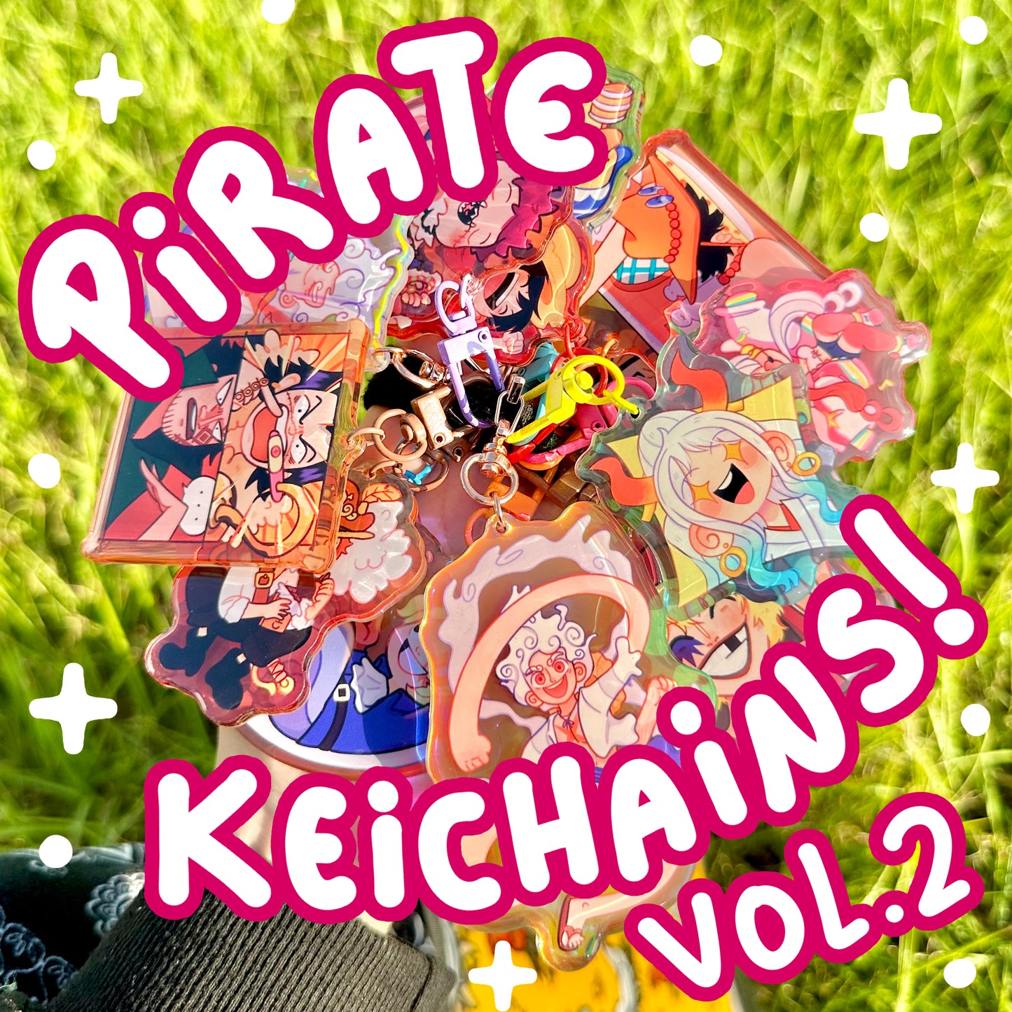 Vol.2 Pirates keychains epoxy acrylic double sided! :D