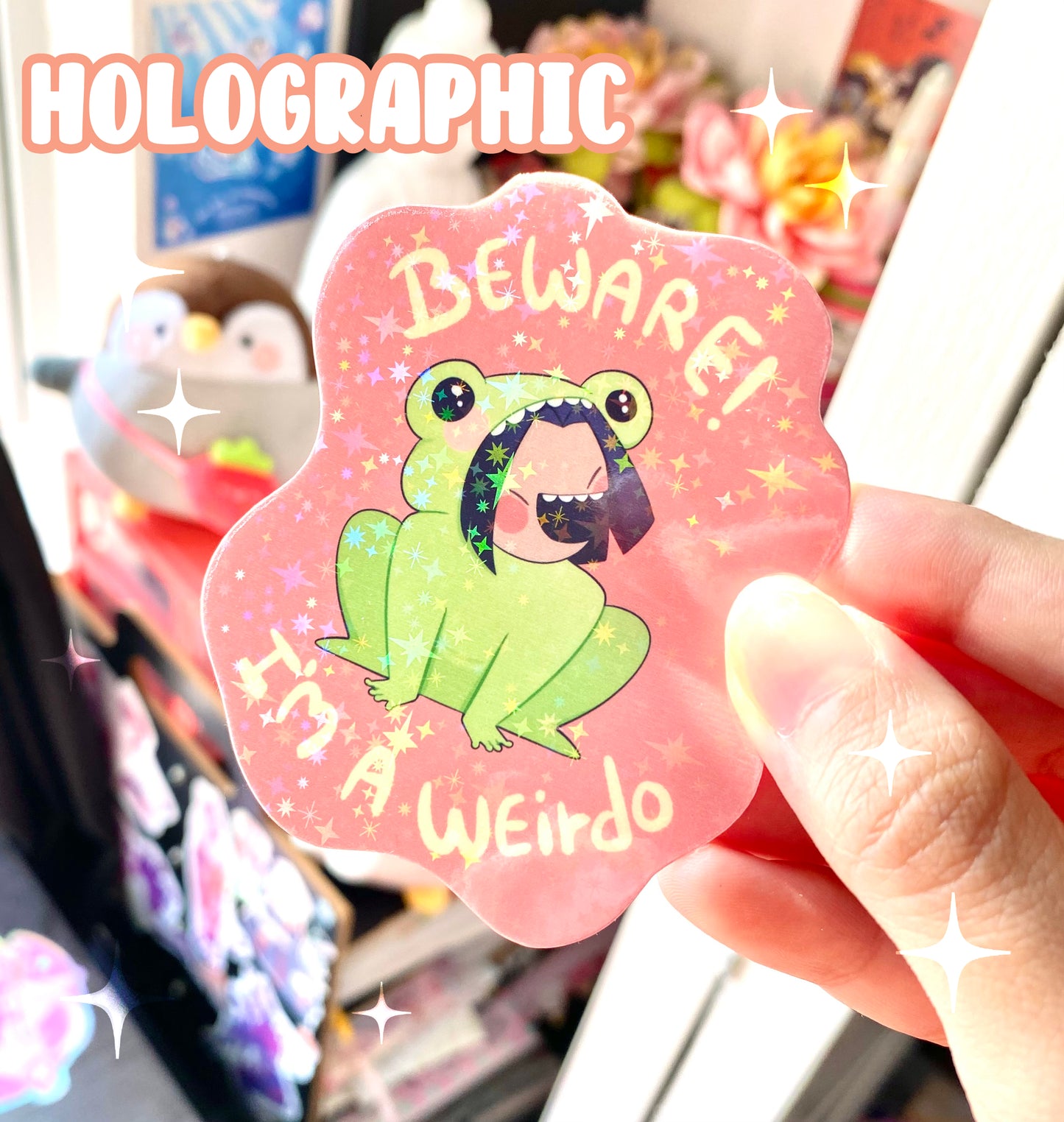 Beware I'm a Weirdo vinyl Sticker