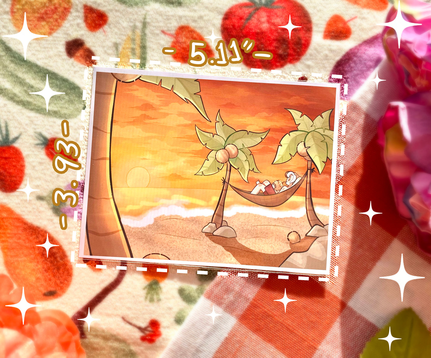 Coconut Beach Mini ArtPrint - 5.11" x 3.93" inches