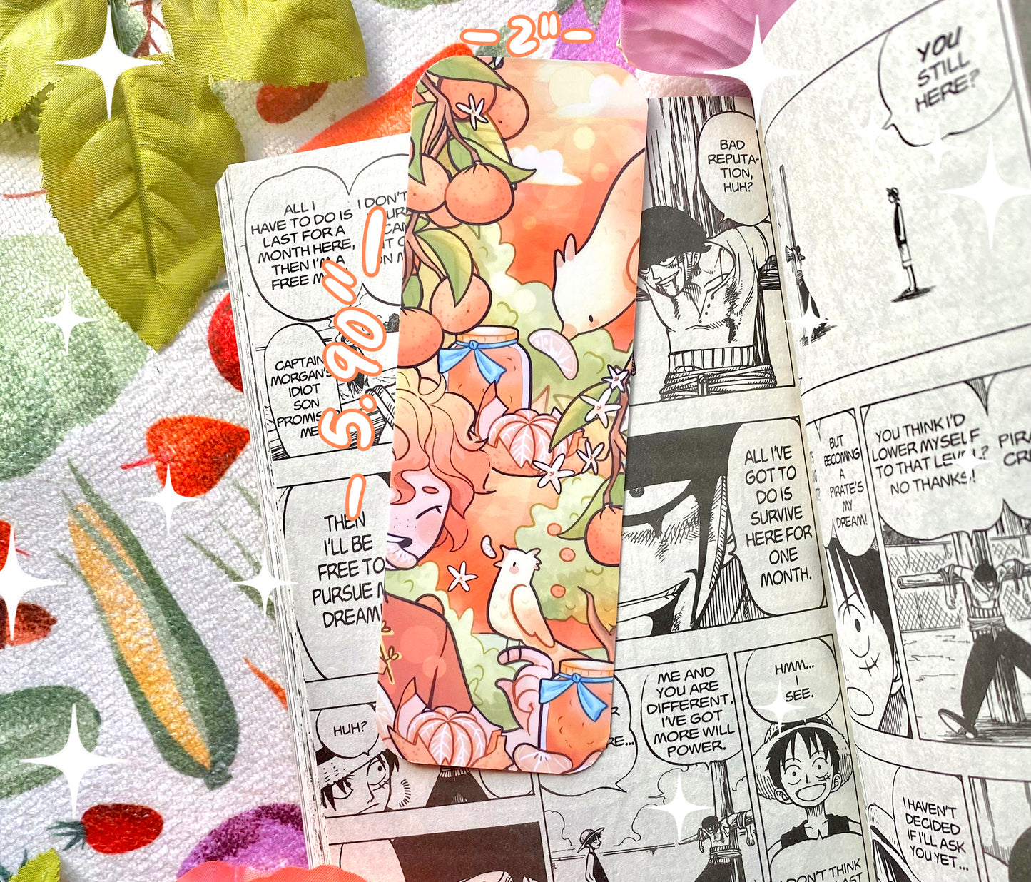 Tangerine Bookmark - Double Sided - Laminated