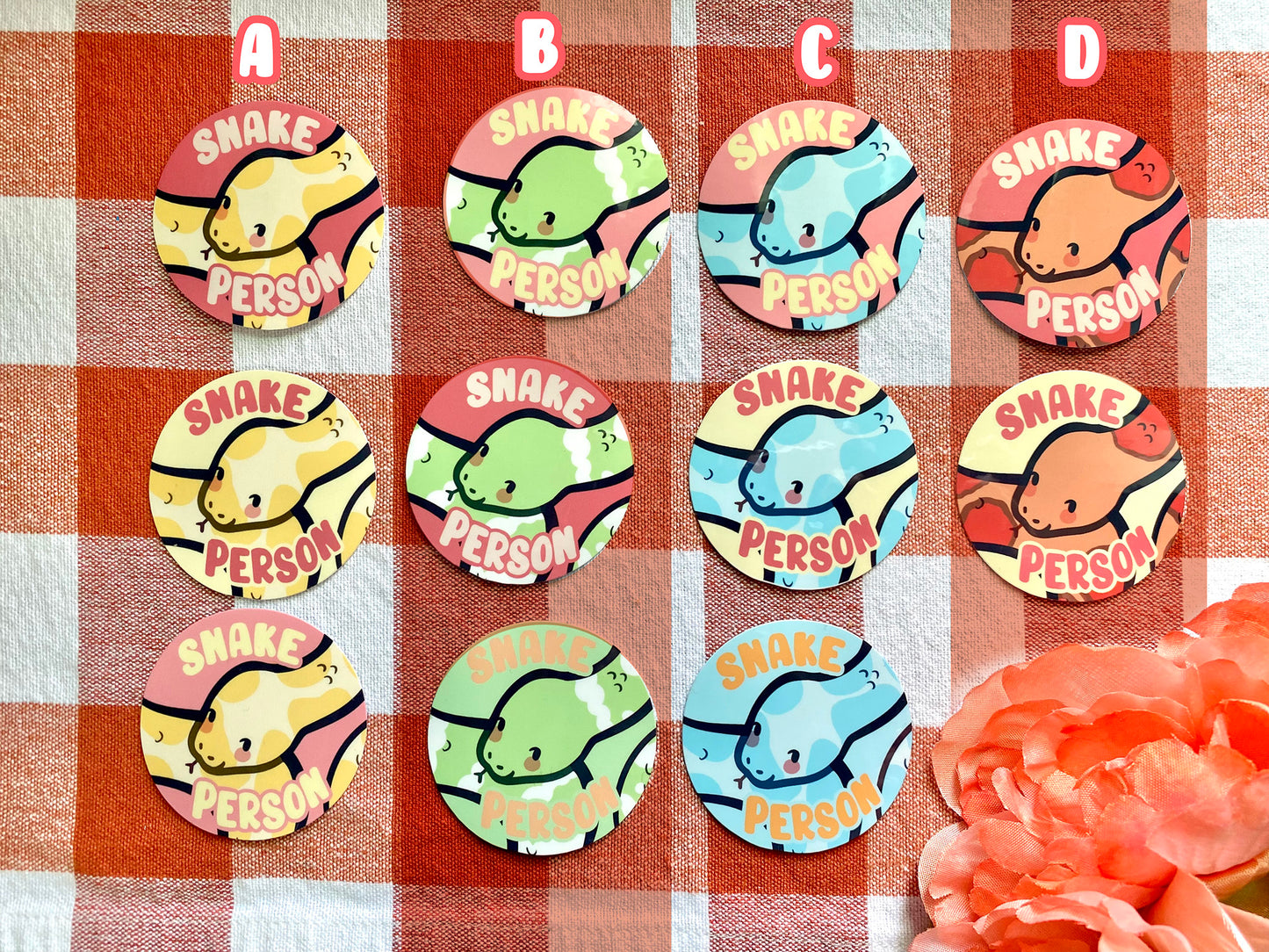 Snake Person Stickers- 2" in Glossy stickers!