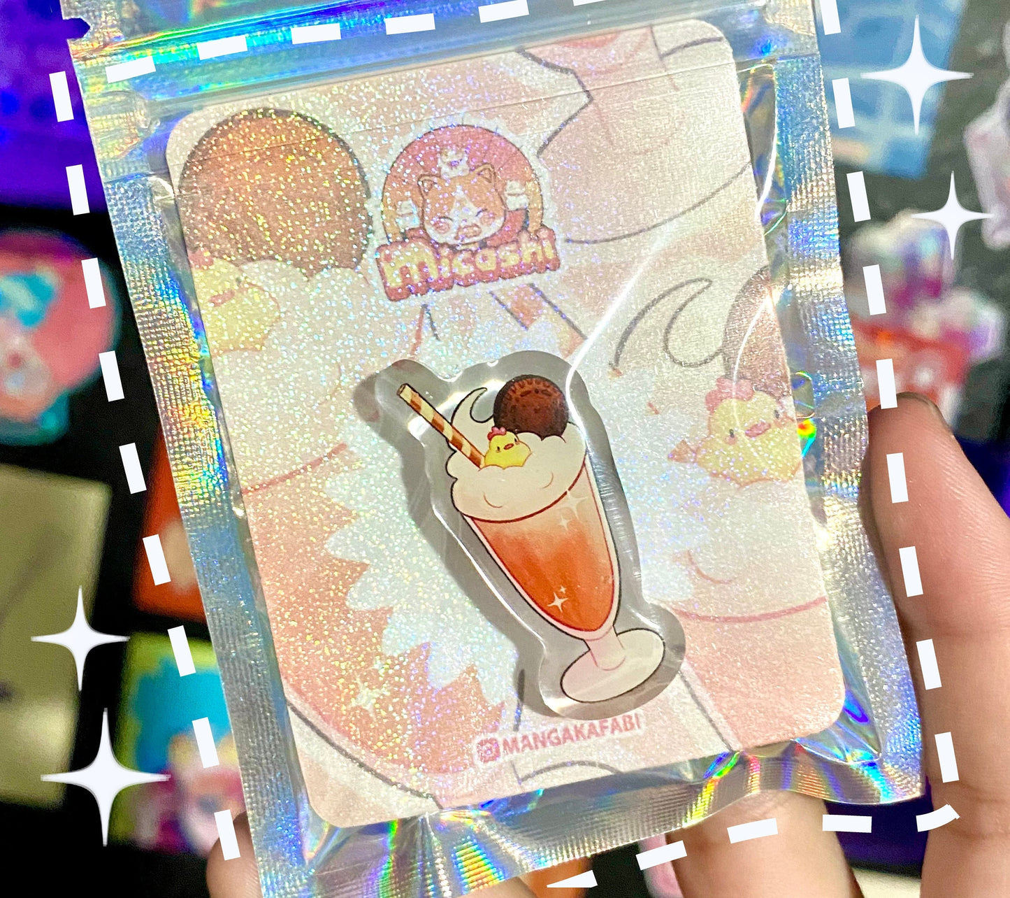 Cute chick Chocolat Smoothie Acrylic Pin