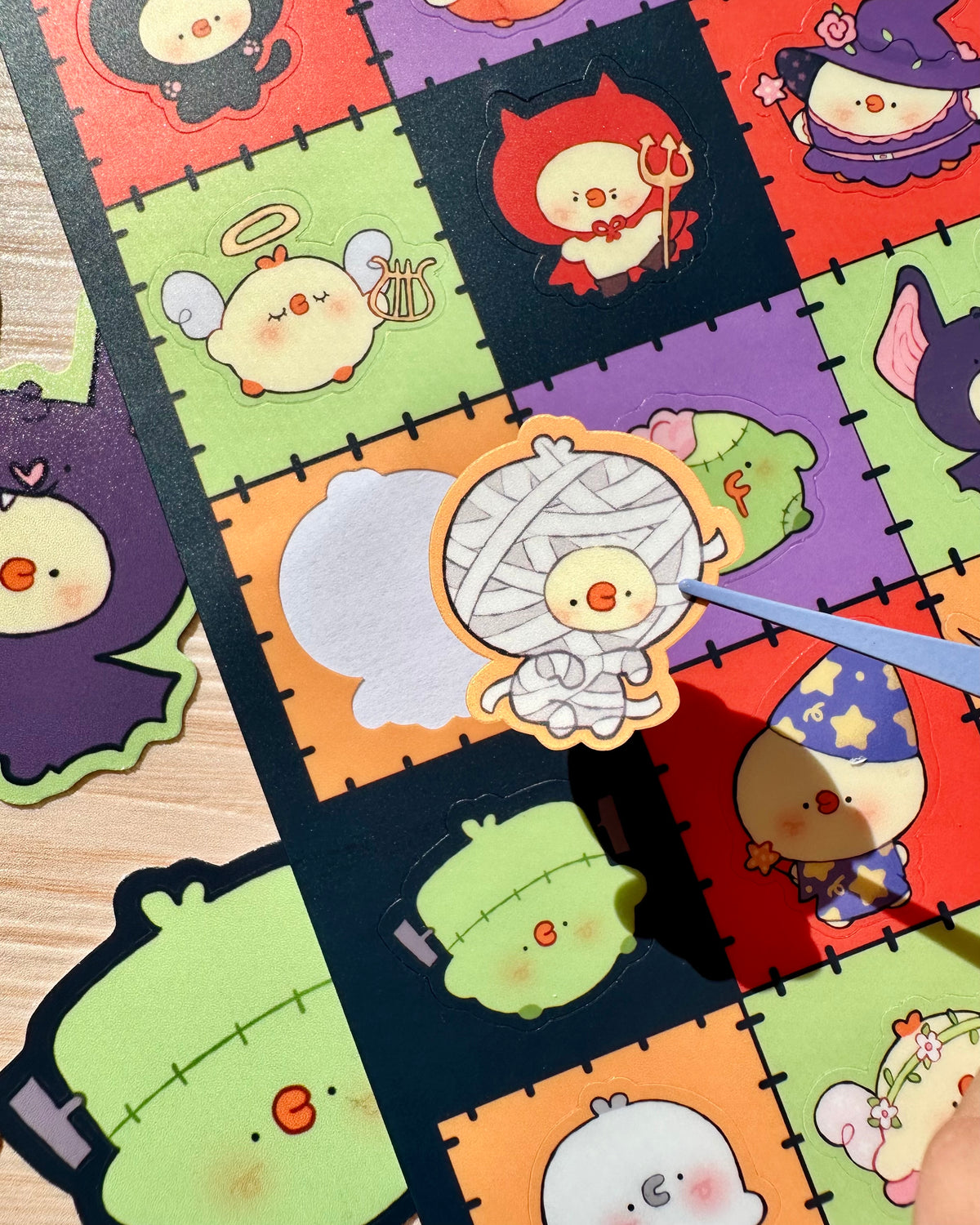 Spooky Pipas in costumes! 🎃Vinyl Sticker Sheet and Set!