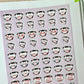 Cow Karen Emoji Clear vinyl Sticker sheet! - cute kawaii stickers