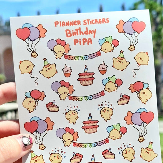 Birthday Pipa 🎂 Planner Sticker Sheet