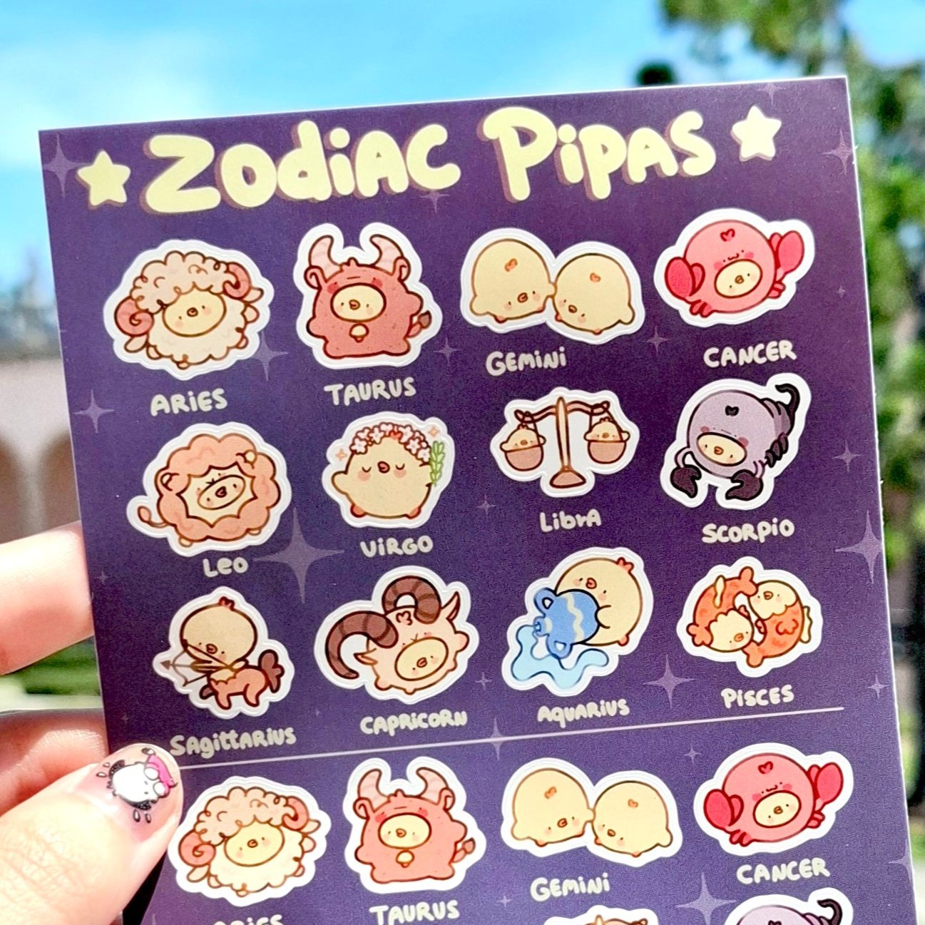 Zodiac Pipa ♎ Planner Sticker Sheet