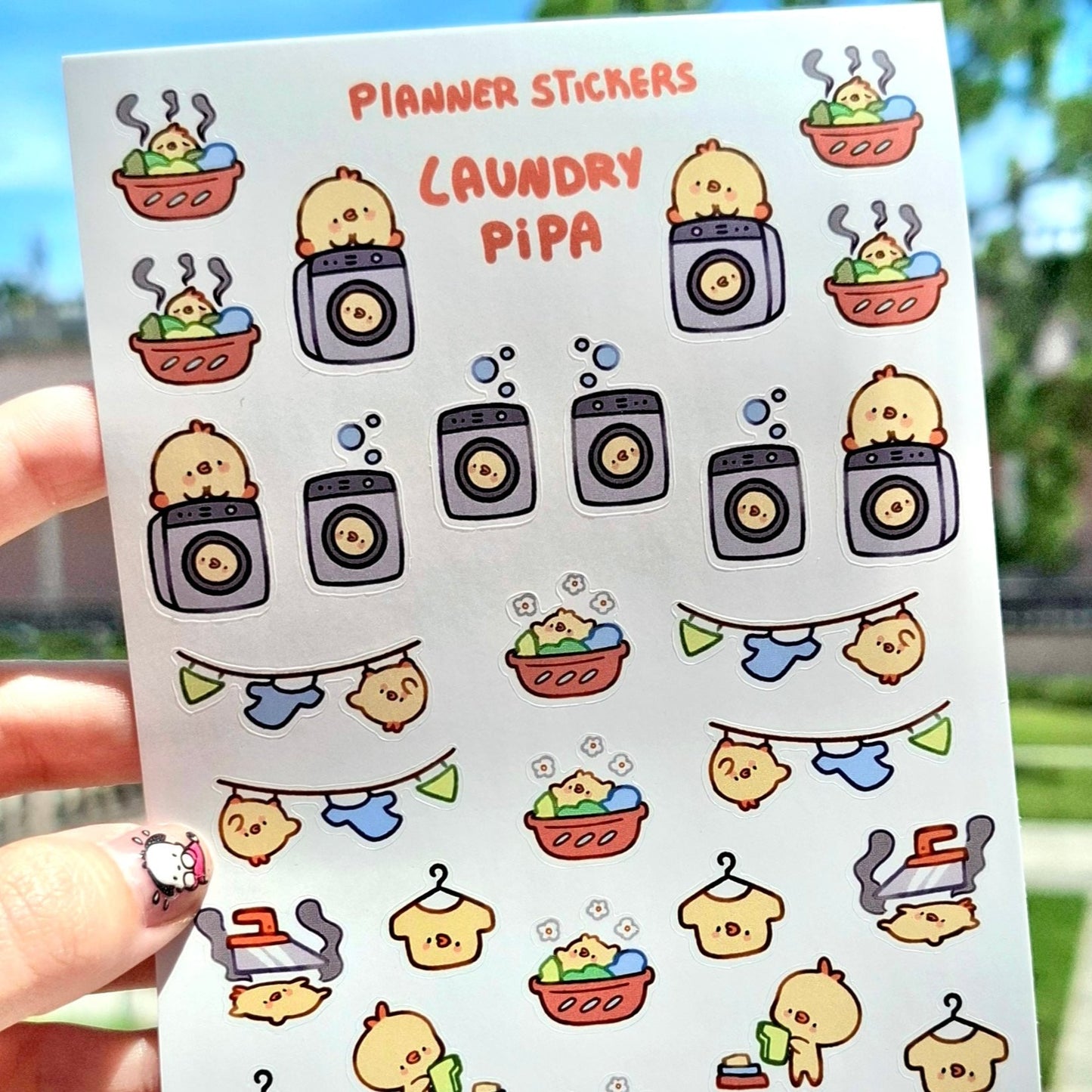 Laundry Pipa👕 Planner Sticker Sheet