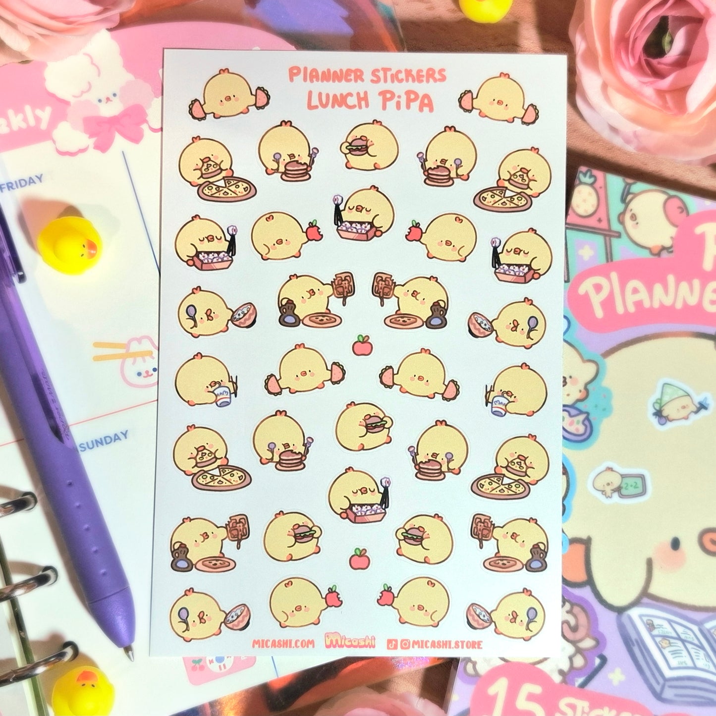 Lunch Pipa 🍎 Planner Sticker Sheet