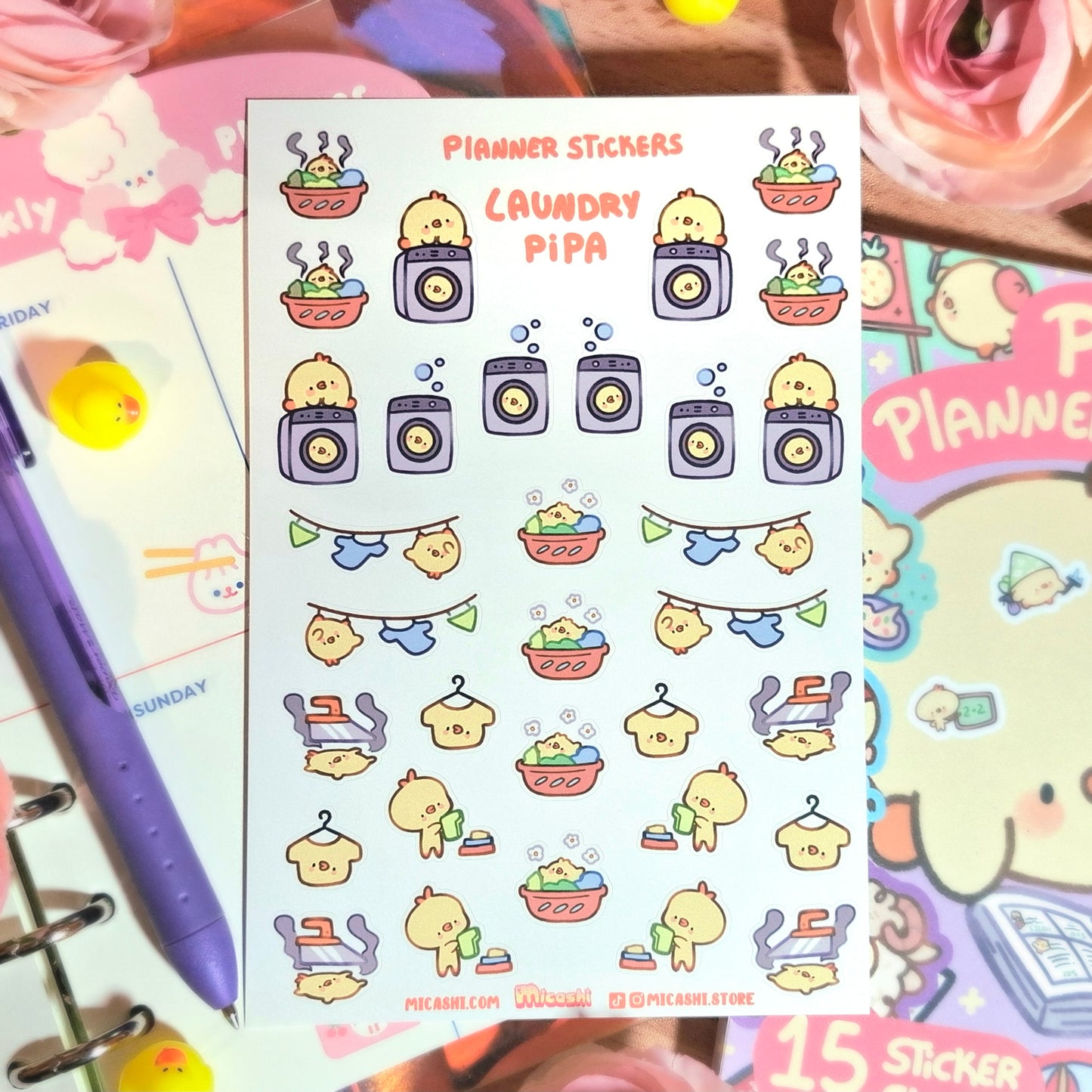 Laundry Pipa👕 Planner Sticker Sheet