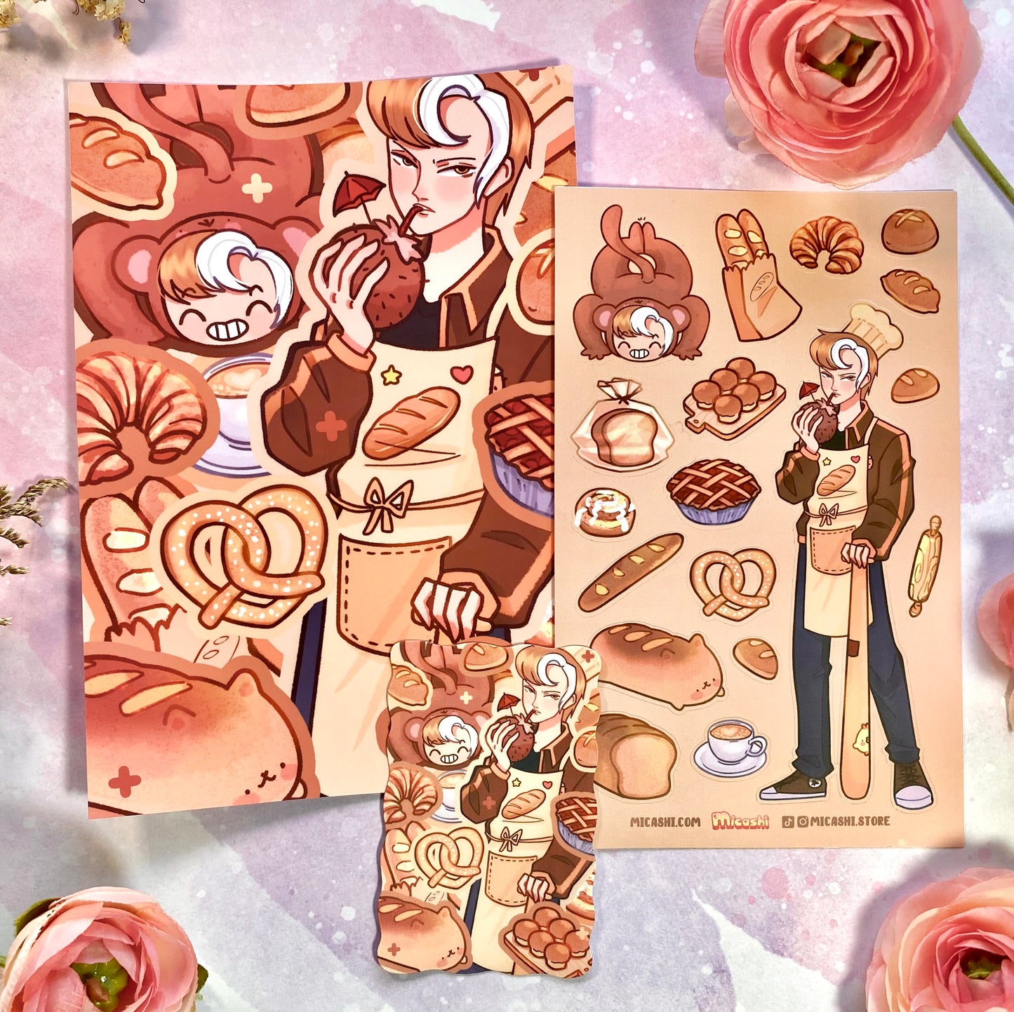 Bakerycore ! 🍞  Terry Sticker sheet!