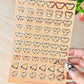 Tiger Mishi Emoji Clear vinyl Sticker sheet! - cute kawaii stickers