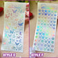 Deco Holographic Stickers Sheet (16 Styles options)