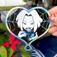 Heart spider web Holo sticker