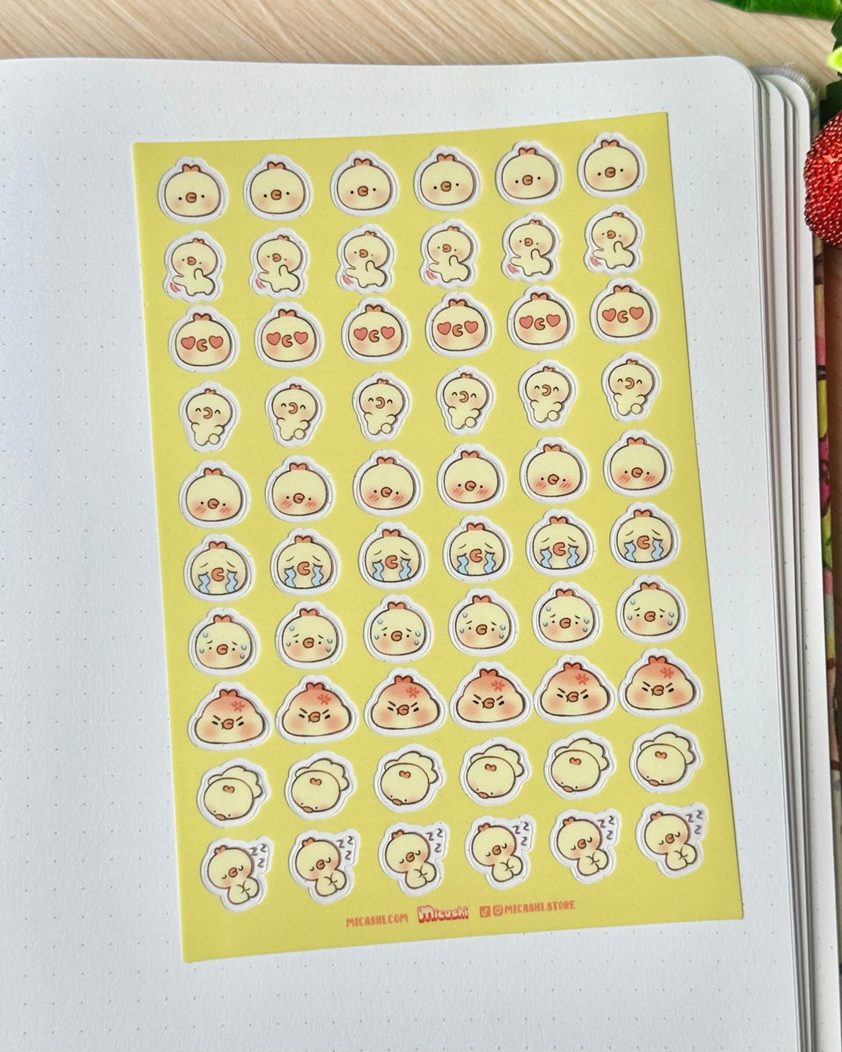 Pipa Emoji Clear vinyl Sticker sheet! - cute kawaii stickers