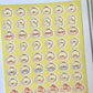 Pipa Emoji Clear vinyl Sticker sheet! - cute kawaii stickers