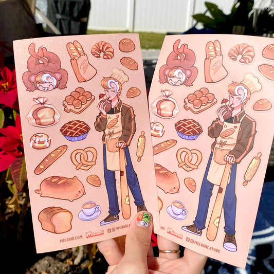 Bakerycore ! 🍞  Terry Sticker sheet!