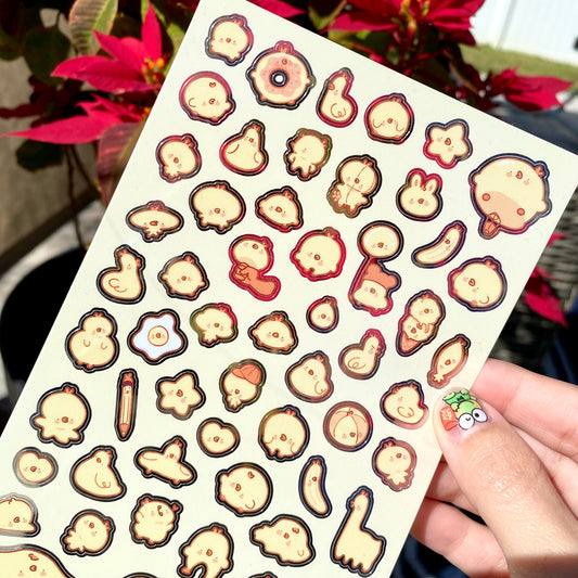 Weird Pipas ! 💛 clear Sticker sheet !