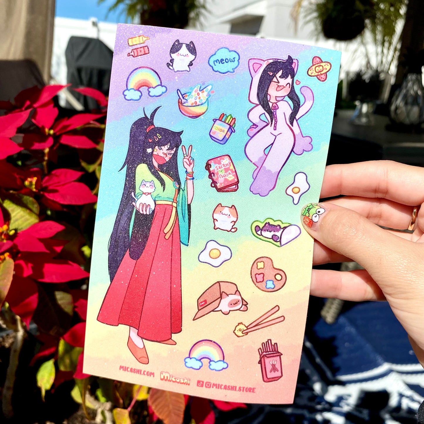 Cat Miori holographic stickers!